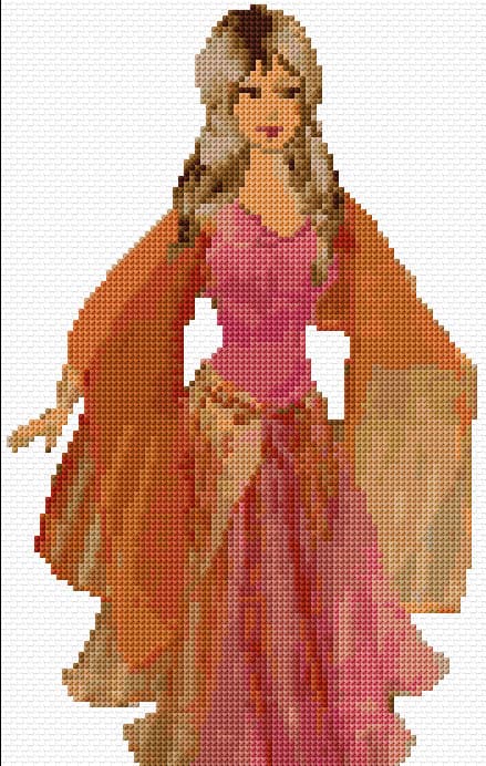 Pretty Girl free cross-stitch pattern