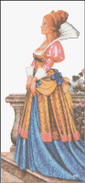 Victorian Woman free cross-stitch pattern