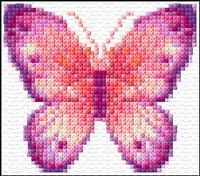 Butterfly free cross-stitch pattern