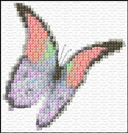 Butterfly free cross-stitch pattern