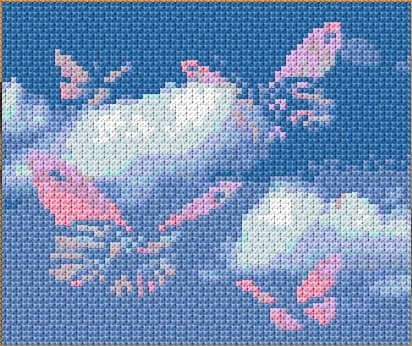 Happiness free cross-stitch pattern