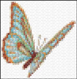 Butterfly free cross-stitch pattern