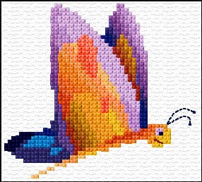 Butterfly free cross-stitch pattern