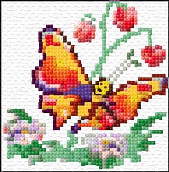Butterfly free cross-stitch pattern