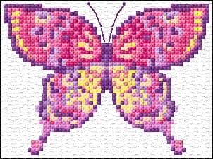 Butterfly free cross-stitch pattern