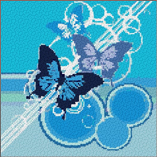 Butterflies free cross-stitch pattern