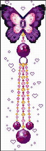 Butterflies free cross-stitch pattern