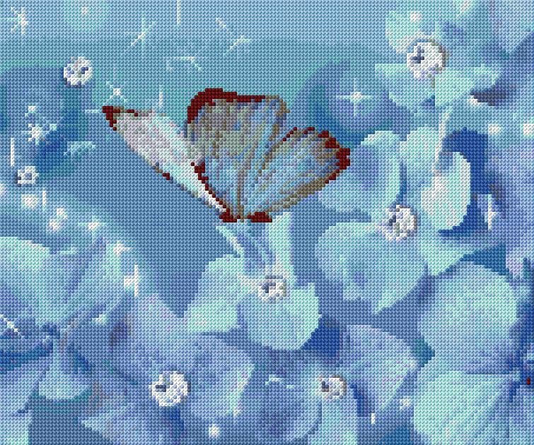 Butterfly free cross-stitch pattern