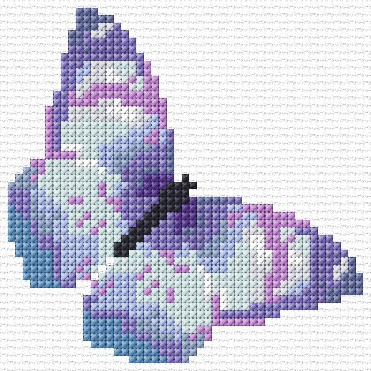 Butterfly free cross-stitch pattern
