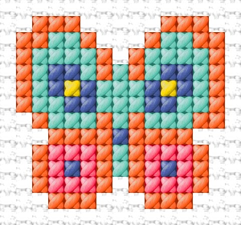 Butterfly free cross-stitch pattern