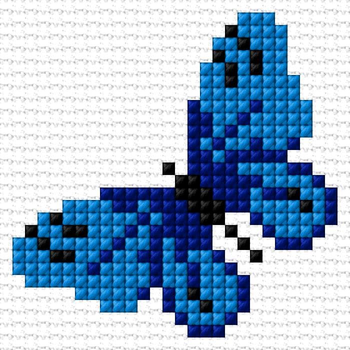 Butterfly free cross-stitch pattern