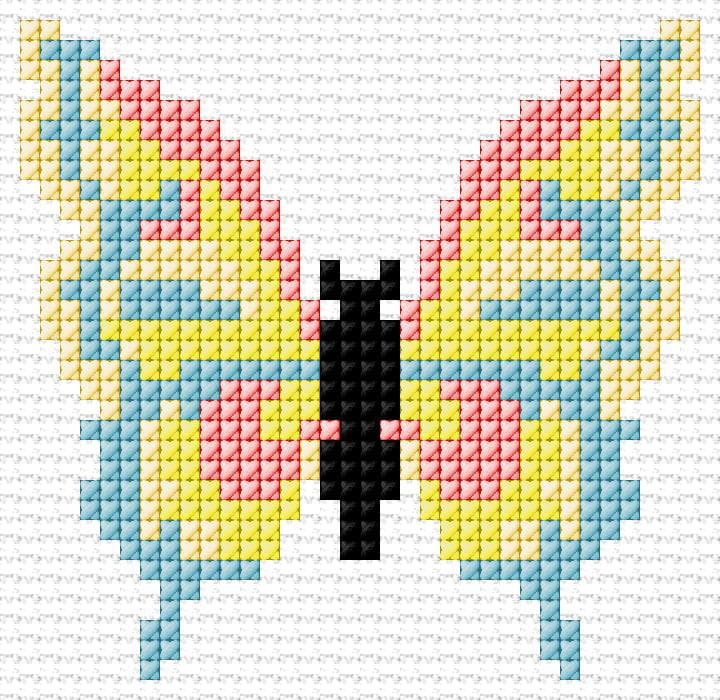 Butterfly free cross-stitch pattern