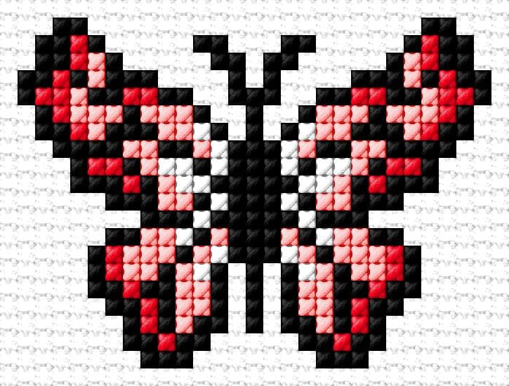 Butterfly free cross-stitch pattern