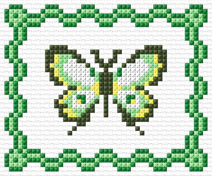 Butterfly free cross-stitch pattern