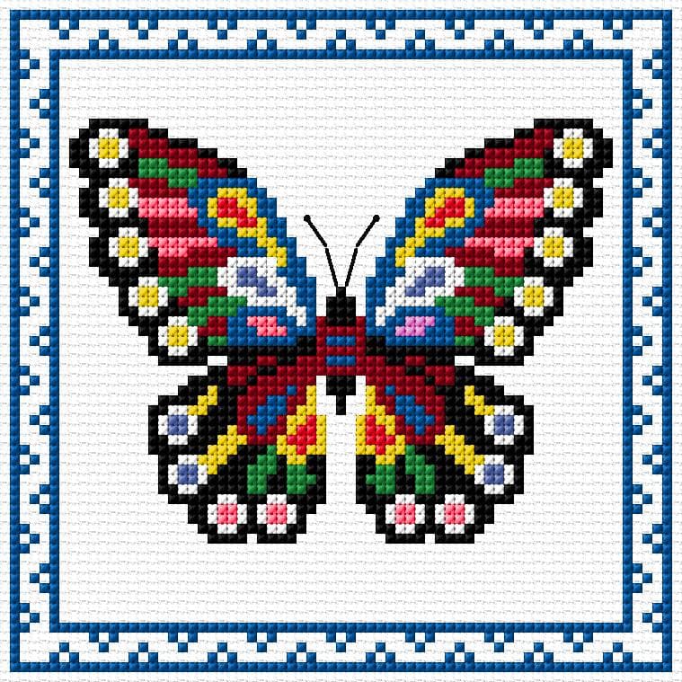 Butterfly free cross-stitch pattern