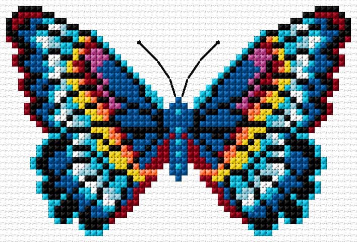 Butterfly free cross-stitch pattern
