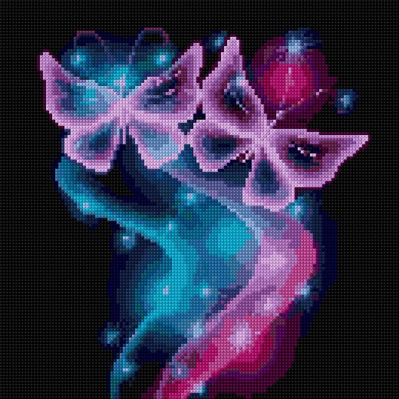 Butterflies free cross-stitch pattern