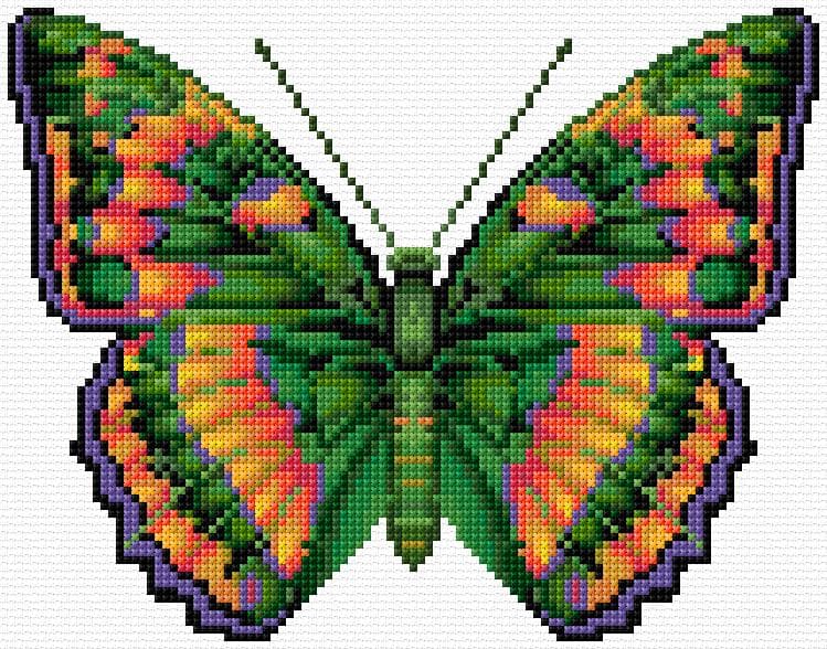 Butterfly free cross-stitch pattern