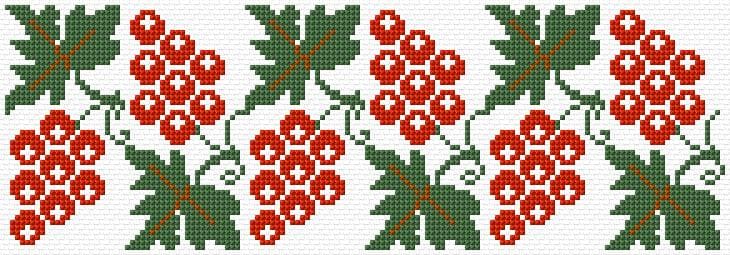 Border free cross-stitch pattern