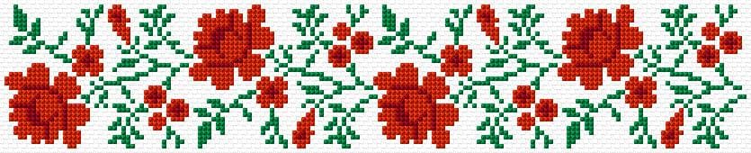 Border free cross-stitch pattern