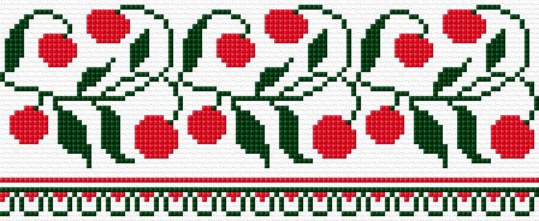 Border free cross-stitch pattern