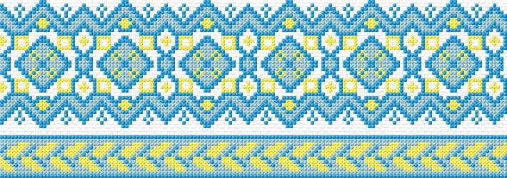 Border free cross-stitch pattern