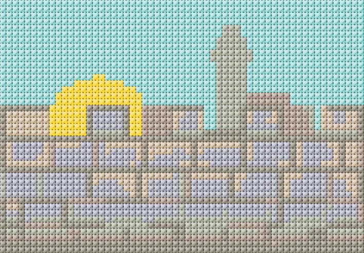 Jerusalem free cross-stitch pattern
