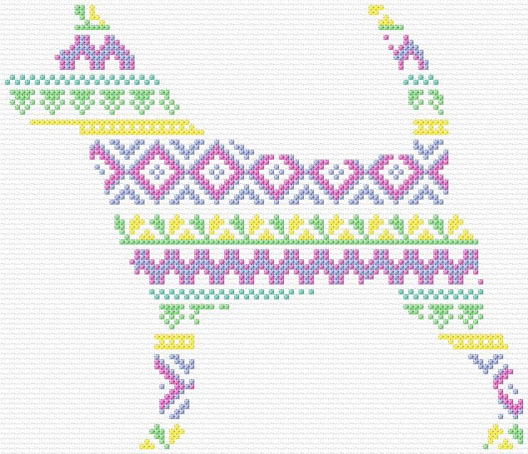 Dog free cross-stitch pattern