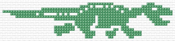 Dinosaur free cross-stitch pattern