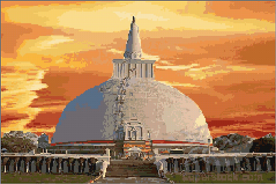 Anuradhapura free cross-stitch pattern