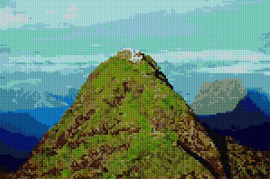 Adams Peak (Sri Lank free cross-stitch pattern