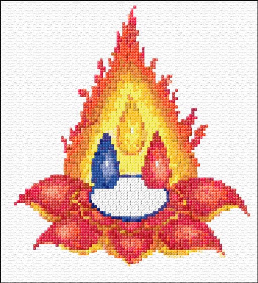 Three Jewels free cross-stitch pattern