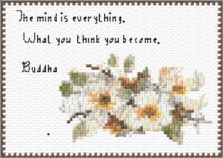 Buddha Quotes free cross-stitch pattern