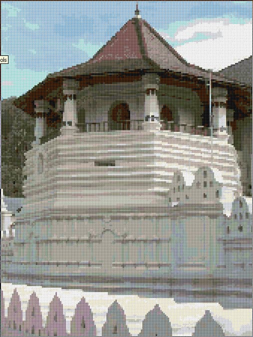 Dalada Maligawa free cross-stitch pattern