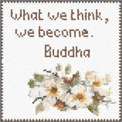 Buddha Quotes free cross-stitch pattern