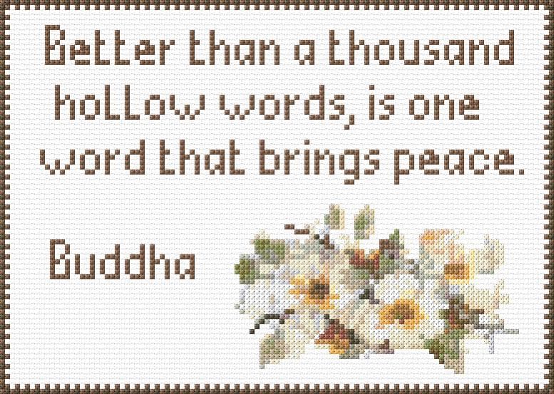 Buddha Quotes free cross-stitch pattern