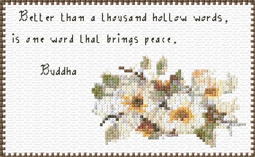 Buddha Quotes free cross-stitch pattern