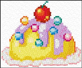 The Cherry on the Cake free cross-stitch pattern