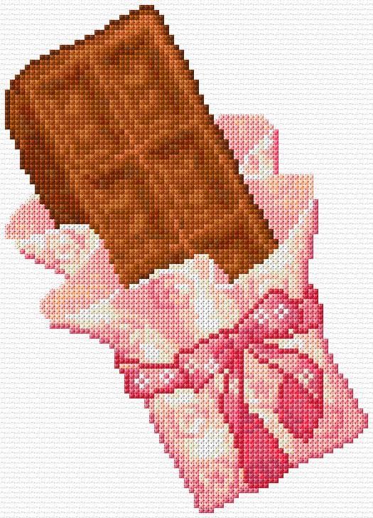 Chocolate free cross-stitch pattern