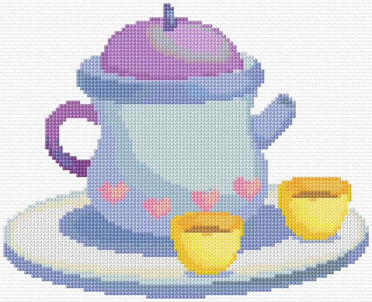 Morning Coffee free cross-stitch pattern
