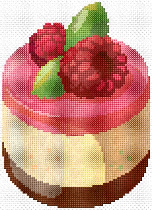 Cake free cross-stitch pattern