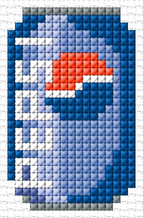 Pepsi free cross-stitch pattern
