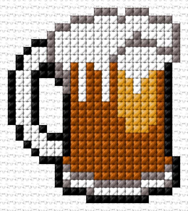 Beer free cross-stitch pattern
