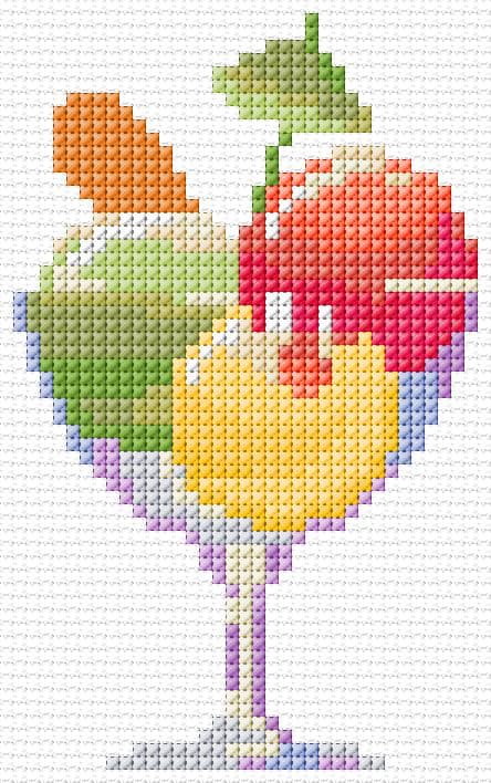 Ice Cream free cross-stitch pattern