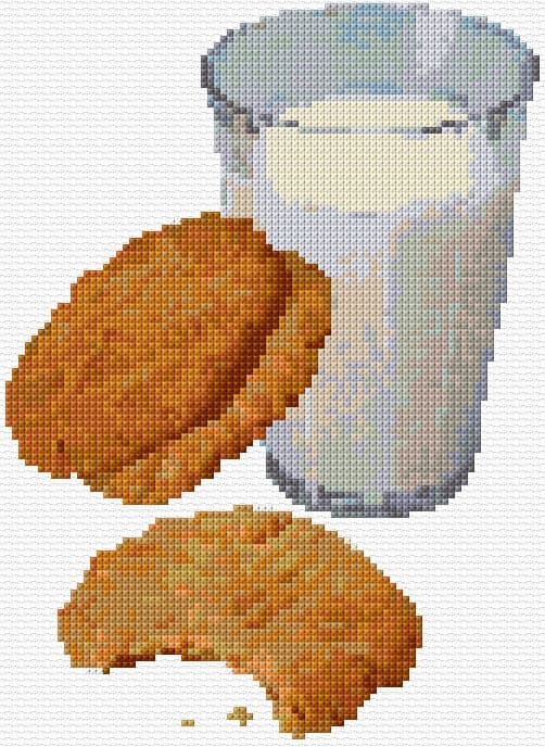 Breakfast free cross-stitch pattern