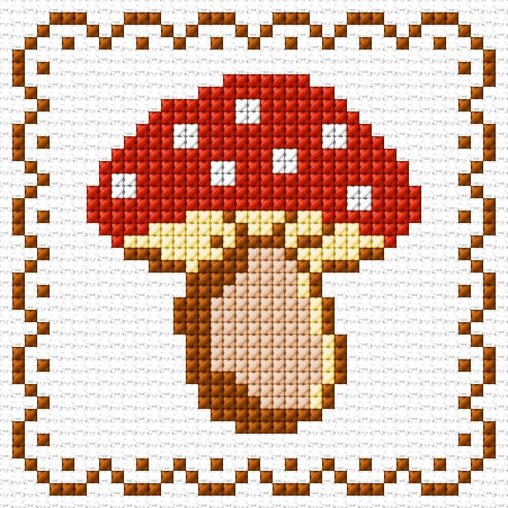 Amanita free cross-stitch pattern
