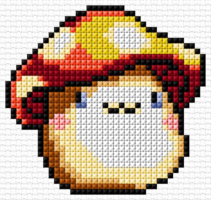 Mushroom free cross-stitch pattern