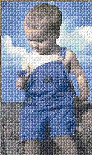 Boy in Blue free cross-stitch pattern
