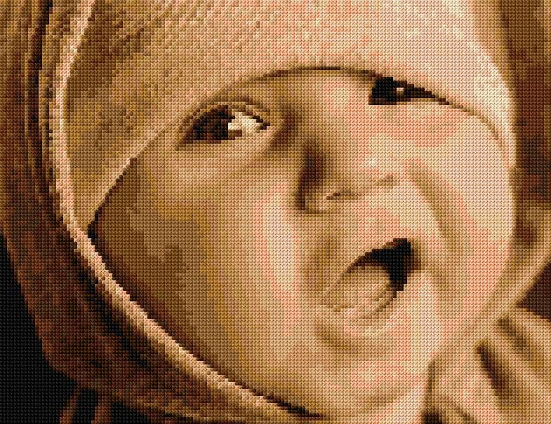 Baby free cross-stitch pattern