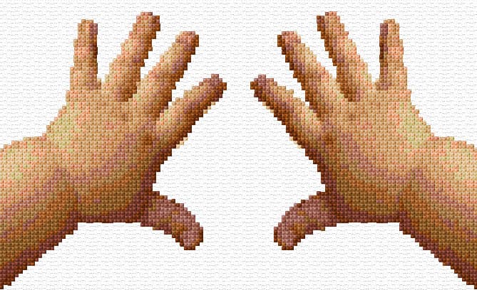 Baby Hands free cross-stitch pattern